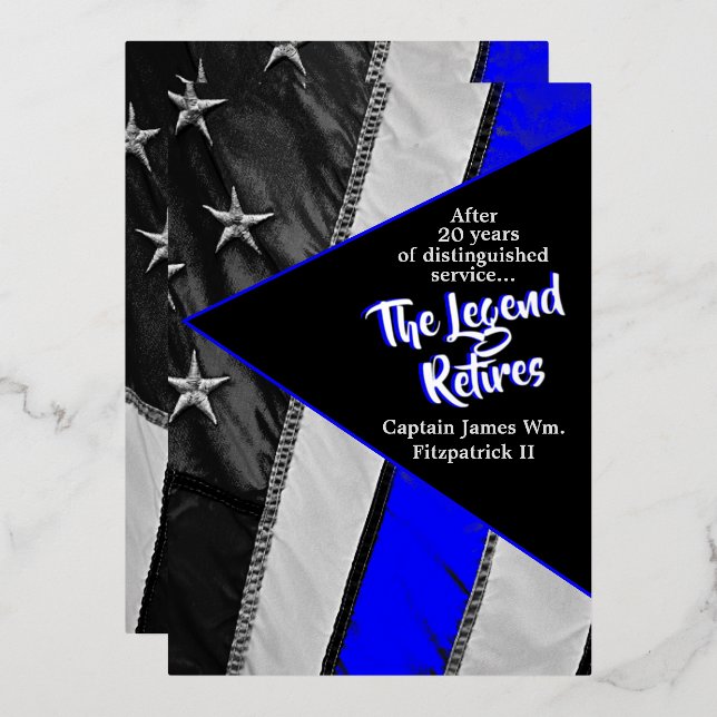 The Legend Retires Police Retirement Party (Front/Back)