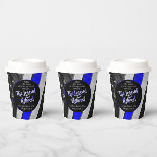 The Legend Retires Police Retirement Party Paper Cups