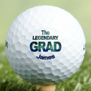 The Legendary Grad – Blue Green Gift for Him Golf Balls