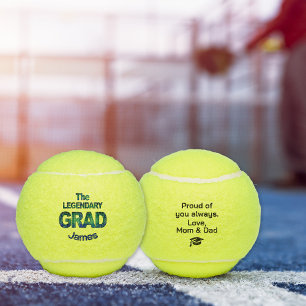 The Legendary Grad – Blue Green Gift for Son Tennis Balls