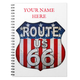 THE **LEGENDARY ROUTE 66** HIGHWAY SPIRAL NOTEBOOK