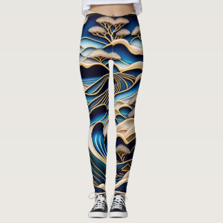 The Leggings of a Kimono Pattern That Combines Vin