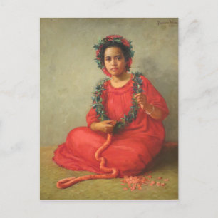 'The Lei Maker' - Theodore Wores Postcard
