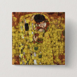 The Lemon Kiss Vegetable Decoupage Spoof Art 15 Cm Square Badge
