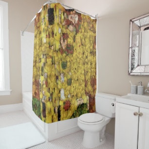 The Lemon Kiss Vegetable Decoupage Spoof Art Shower Curtain