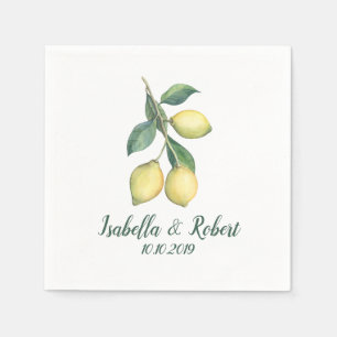 The Lemon tree Branch Wedding Napkin