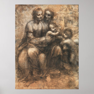 The Leonardo Cartoon by Leonardo da Vinci Poster
