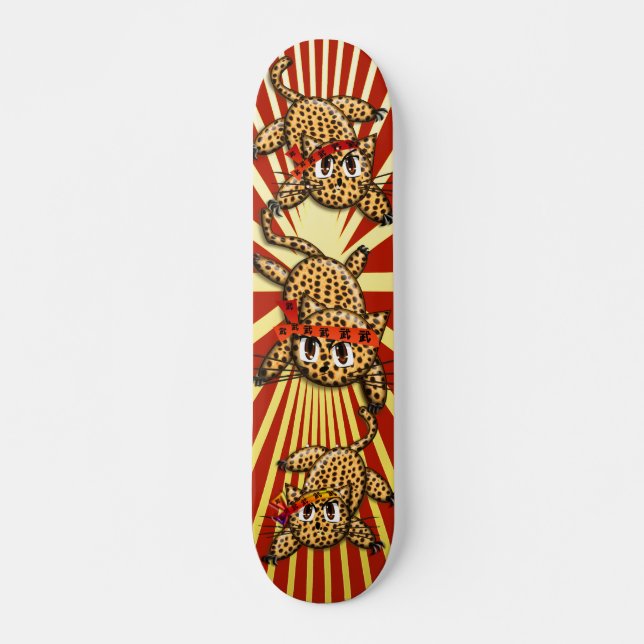 The Leopard's Pride Samurai Kittys Skateboard (Front)