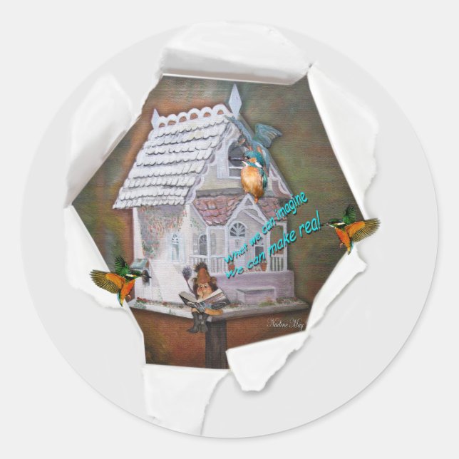 The Leprechaun story teller T-Shirt Classic Round Sticker (Front)