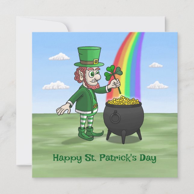 The Leprechauns Happy St. Patricks Day Card (Front)