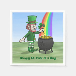The Leprechauns Happy St. Patricks Day Napkin