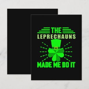 The Leprechauns made me do it Enclosure Card