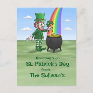 The Leprechauns Saint Patrick's Day Greetings Holiday Postcard