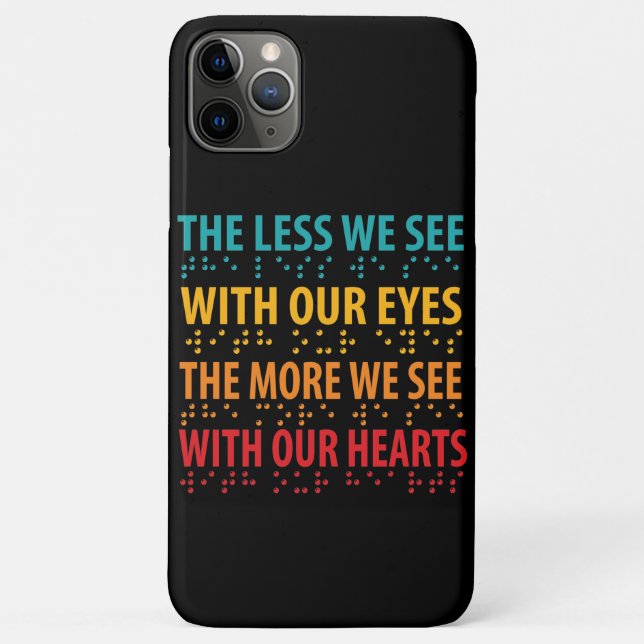 The Less We See With Our Eyes - Blindness Braille Case-Mate iPhone Case (Back)