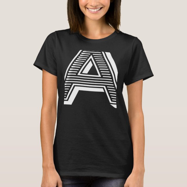 The Letter A Fun Big and Bold for Events Family Te T-Shirt (Front)