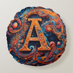 The Letter A Round Cushion