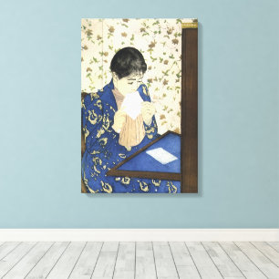 The Letter by Mary Cassatt, Vintage Impressionism Canvas Print