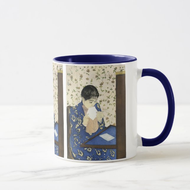 The Letter by Mary Cassatt, Vintage Impressionism Mug (Right)