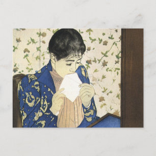 The Letter by Mary Cassatt, Vintage Impressionism Postcard