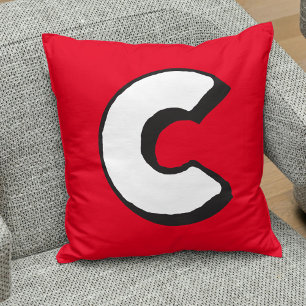The letter C cushion alphabet pillow