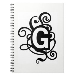 THE LETTER ***G*** MONOGRAMED NOTEBOOK