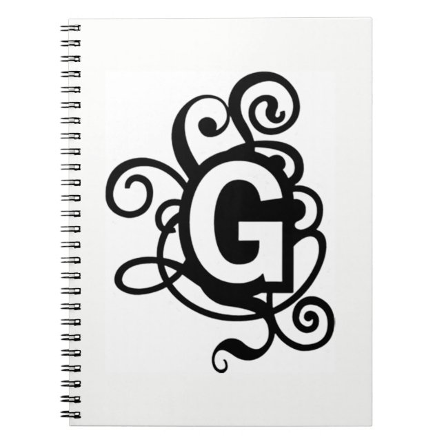 THE LETTER   ***G*** MONOGRAMED NOTEBOOK (Front)