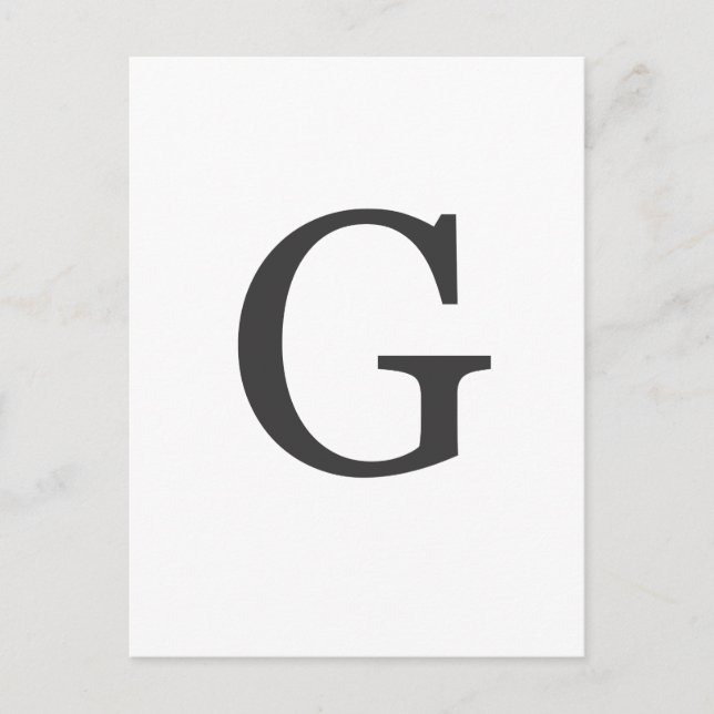 "the letter G" Postcard (Front)