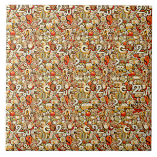 The LETTER G STEREOGRAM 4.25x4.25, 6x6 inches Tile