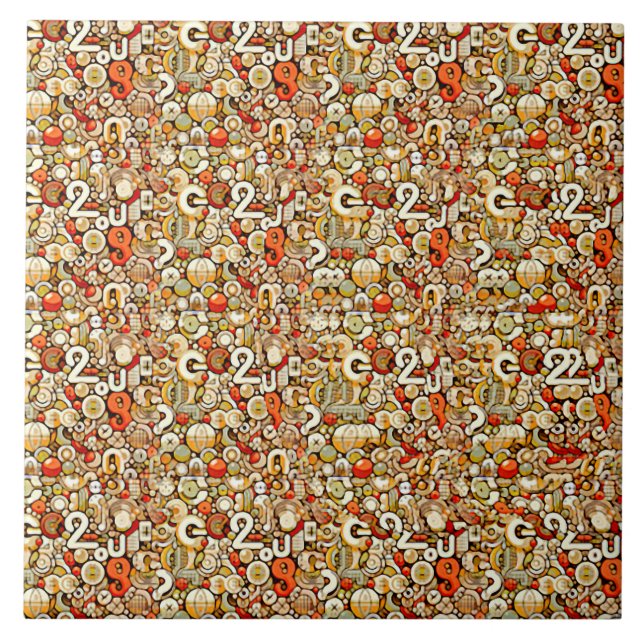 The LETTER G STEREOGRAM 4.25x4.25, 6x6 inches  Tile (Front)