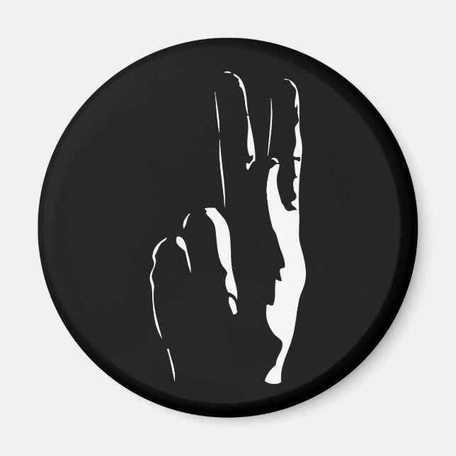 the letter K in sign language Magnet (Front)