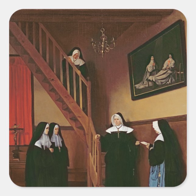 The Letter of Recommendation, 1859 Square Sticker (Front)