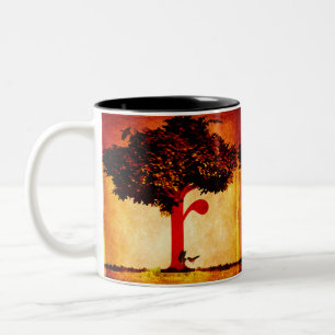 The letter R Two-Tone Coffee Mug