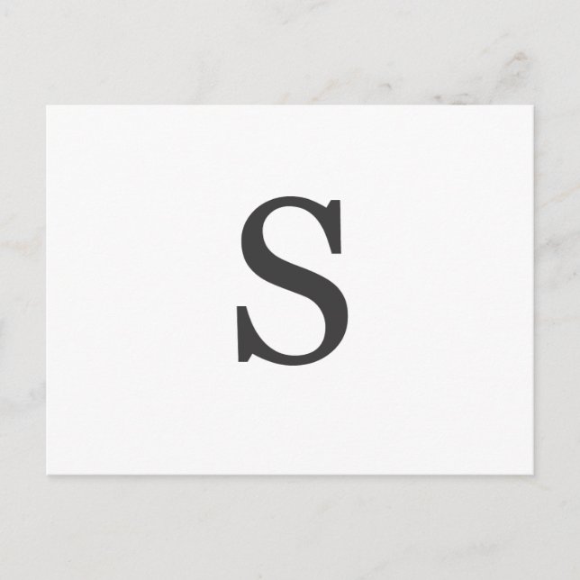 "the letter S" Postcard (Front)