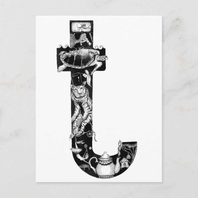 The letter 't' postcard (Front)