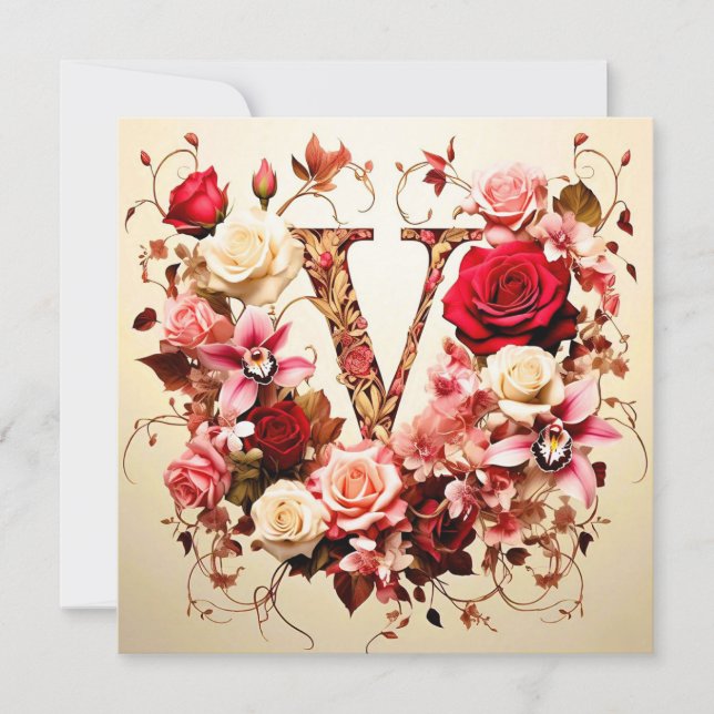 The Letter V Note Card (Front)