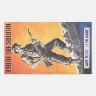The Liberator. Reprint of British wartime poster. Rectangular Sticker