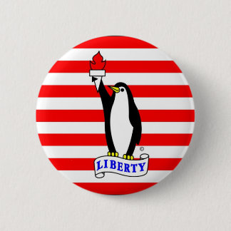 The Liberty Penguin Flag Button
