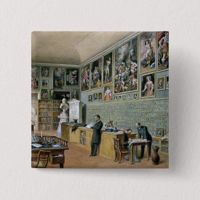 The Library 15 Cm Square Badge (Front)