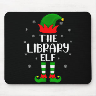 The Library Elf Christmas Party Matching Family Xm Mouse Mat