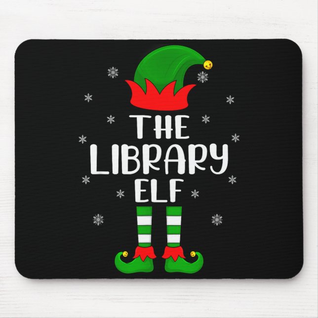 The Library Elf Christmas Party Matching Family Xm Mouse Mat (Front)