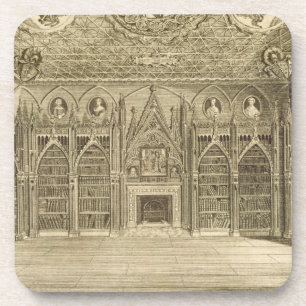 The Library, engraved by Godfrey, from 'Descriptio Coaster