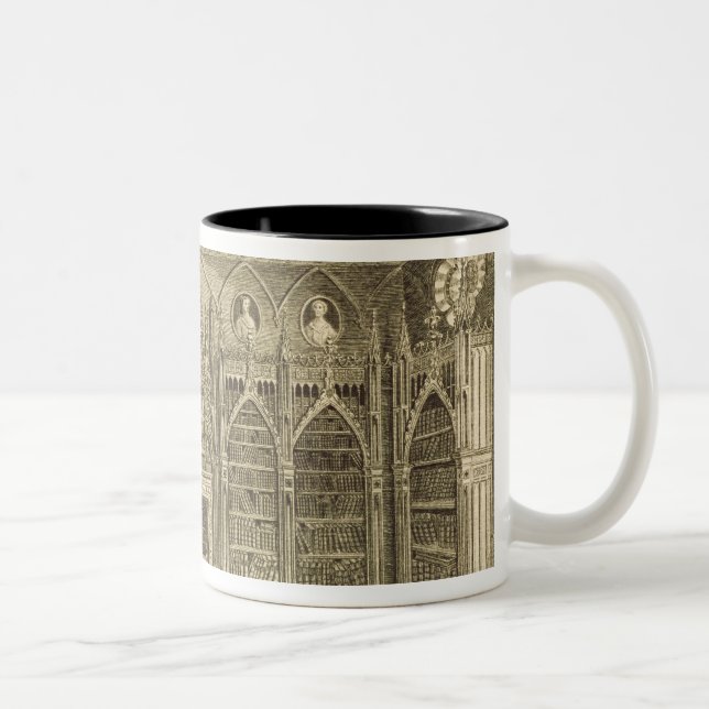 The Library, engraved by Godfrey, from 'Descriptio Two-Tone Coffee Mug (Right)