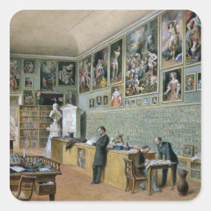 The Library Square Sticker