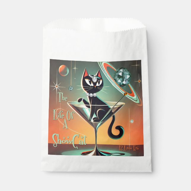 The Life Of A Showgirl Cat Favour Bags (Front)