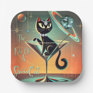 The Life Of A Showgirl Cat Paper Plate