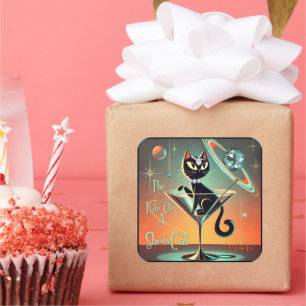 The Life Of A Showgirl Cat Square Sticker