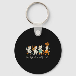 The Life Of A Silly Cat Funny Trendy Meme Show Gir Key Ring