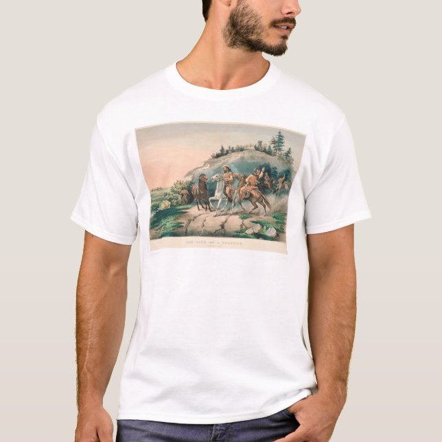 The Life of a Trapper: A Sudden Halt (0877A) T-Shirt (Front)