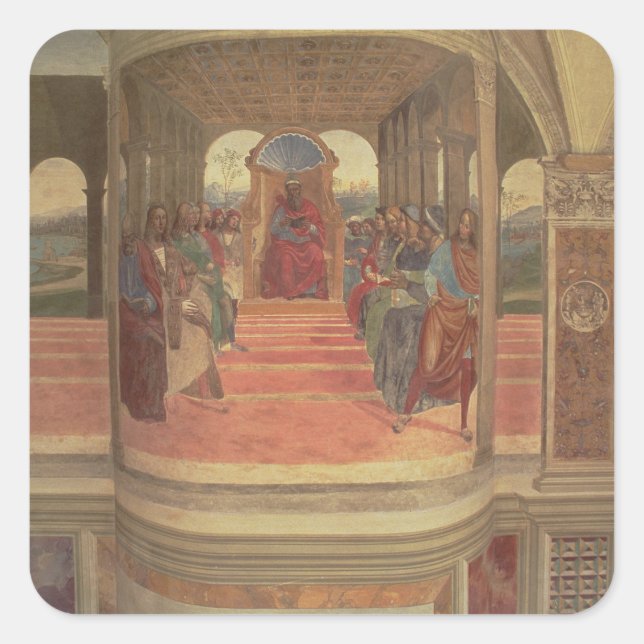 The Life of St. Benedict (fresco) (detail) Square Sticker (Front)