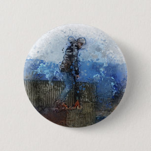 The Lift - Scooter Rider 6 Cm Round Badge